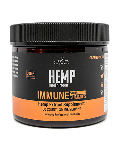 HEMP OneThirteen IMMUNE Sour Gummies Orange Cream 60 Gummies